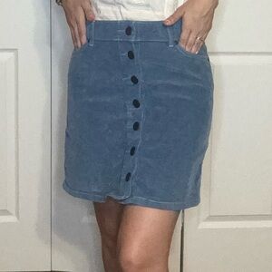 Corduroy Button up not-too-mini skirt